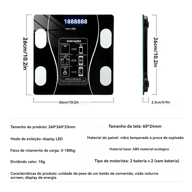 Balança Bioimpedância Digital Bluetooth Corporal - Imagem 6