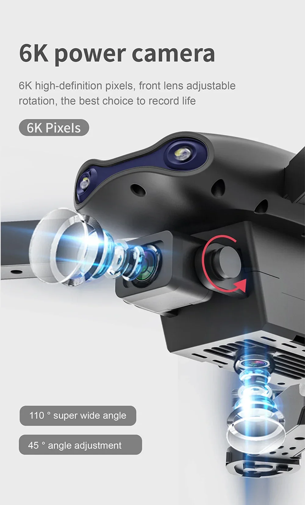 UAV E99 Dobrável com Fixação de Altitude, Controle Remoto de 4 Eixos e Fotografia HD 4K - Imagem 12