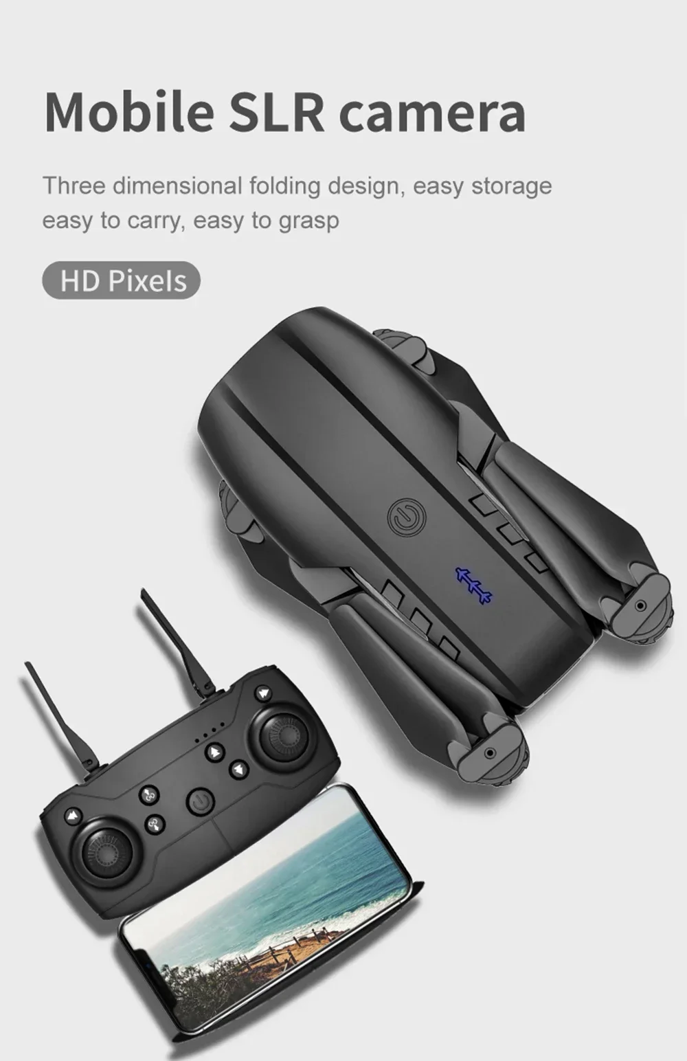 UAV E99 Dobrável com Fixação de Altitude, Controle Remoto de 4 Eixos e Fotografia HD 4K - Imagem 9
