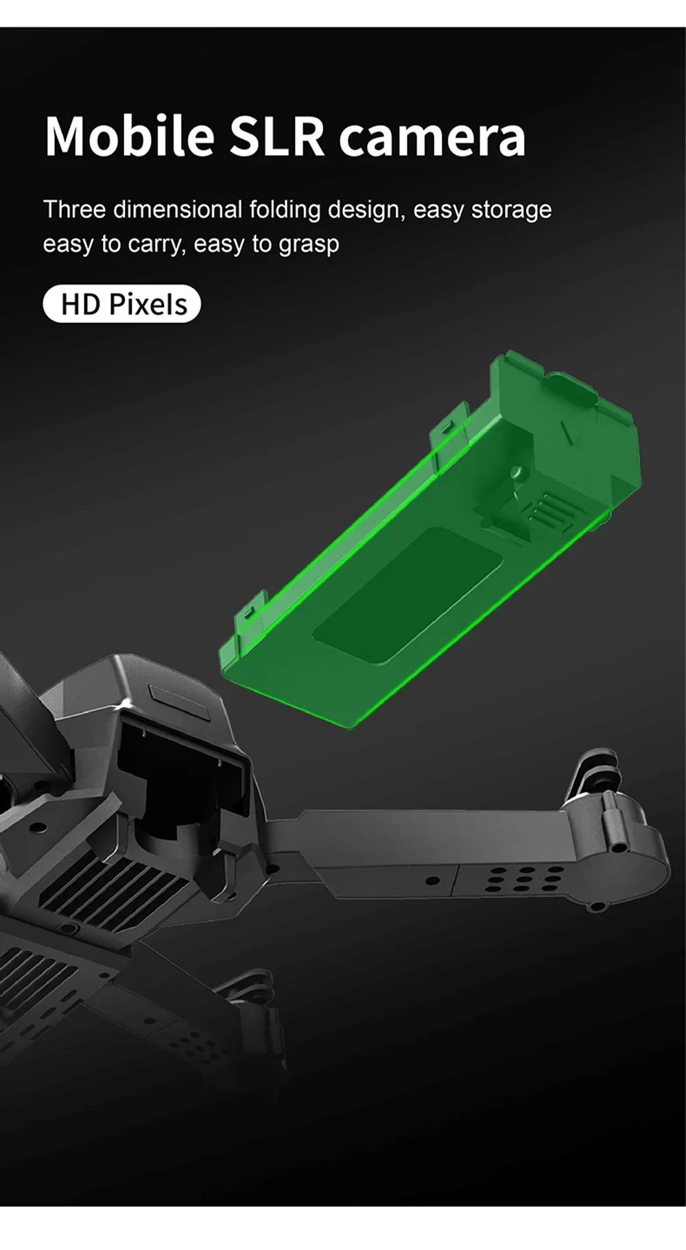 UAV E99 Dobrável com Fixação de Altitude, Controle Remoto de 4 Eixos e Fotografia HD 4K - Imagem 17